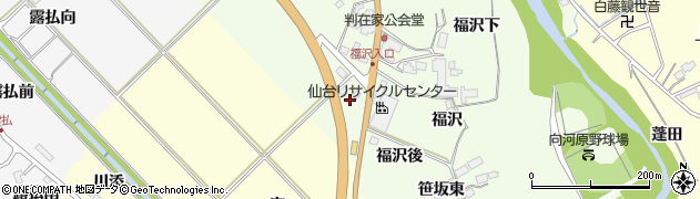 宮城県仙台市泉区根白石判在家後30周辺の地図