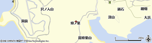 宮城県東松島市宮戸（蜂ノ巣）周辺の地図