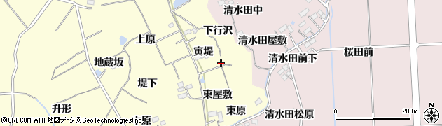 宮城県仙台市泉区小角（寅堤）周辺の地図