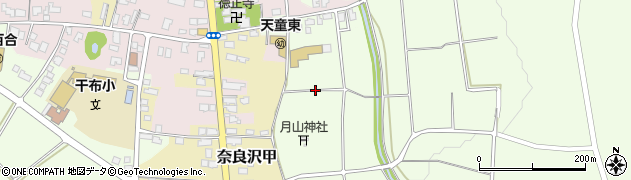 山形県天童市奈良沢周辺の地図