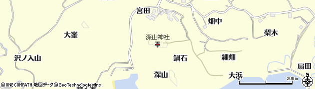 宮城県東松島市宮戸（深山）周辺の地図