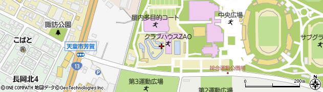 山形県総合運動公園屋外プール周辺の地図