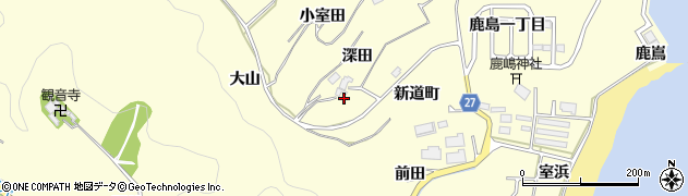 宮城県東松島市宮戸深田30周辺の地図