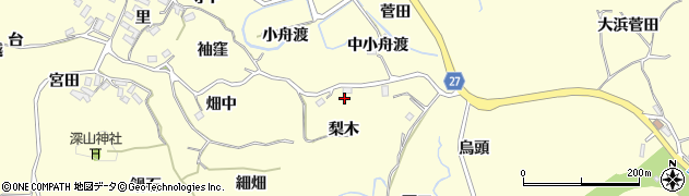 宮城県東松島市宮戸梨木周辺の地図