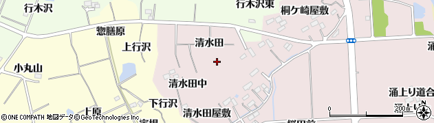 宮城県仙台市泉区実沢清水田周辺の地図