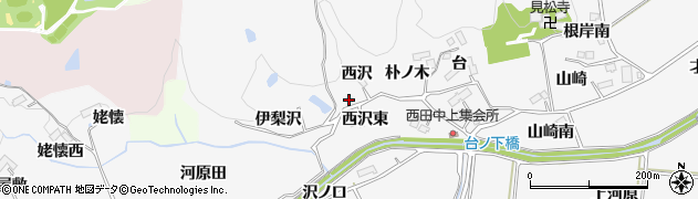 宮城県仙台市泉区西田中（西沢）周辺の地図