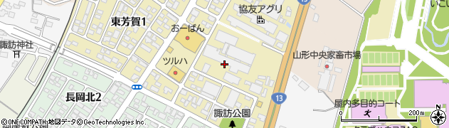 山形県天童市東芳賀2丁目周辺の地図