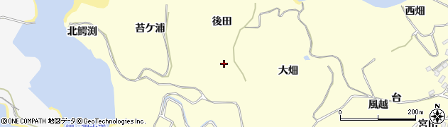 宮城県東松島市宮戸（後田）周辺の地図