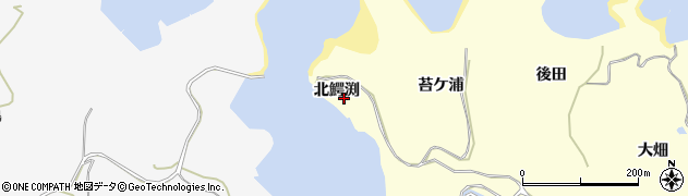 宮城県東松島市宮戸北鰐渕周辺の地図