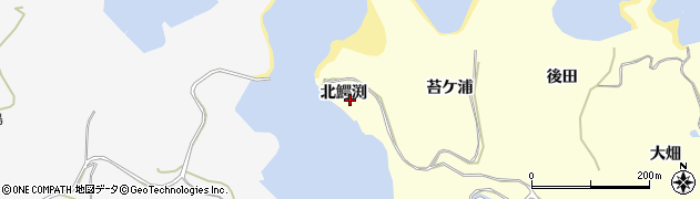 宮城県東松島市宮戸（北鰐渕）周辺の地図