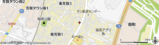 山形県天童市東芳賀周辺の地図