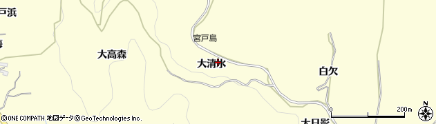 宮城県東松島市宮戸（大清水）周辺の地図