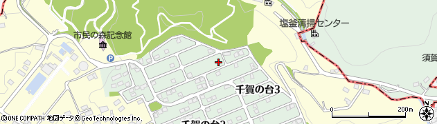 宮城県塩竈市千賀の台3丁目周辺の地図