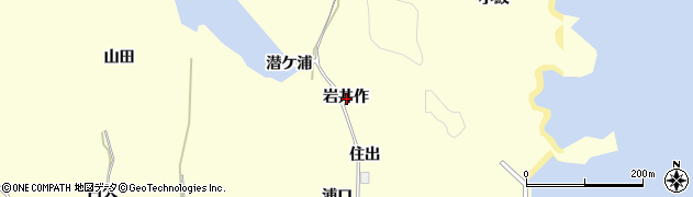 宮城県東松島市宮戸岩井作周辺の地図