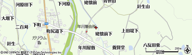宮城県仙台市泉区根白石年川屋敷周辺の地図