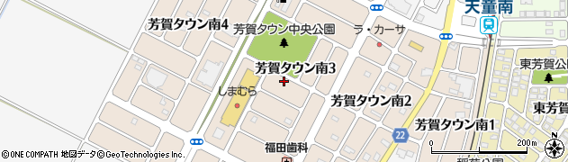 山形県天童市芳賀タウン南3丁目周辺の地図
