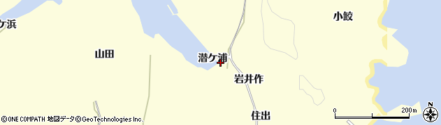 宮城県東松島市宮戸（潜ケ浦）周辺の地図