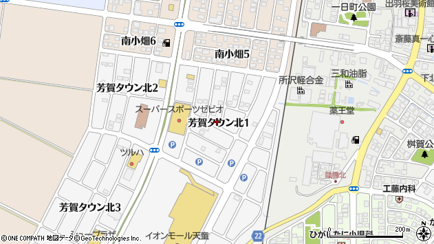 〒994-0082 山形県天童市芳賀タウン北の地図