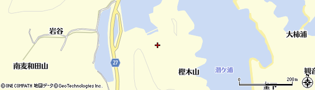 宮城県東松島市宮戸（樫木山）周辺の地図