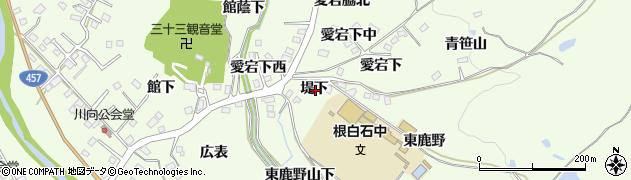 宮城県仙台市泉区根白石堤下周辺の地図