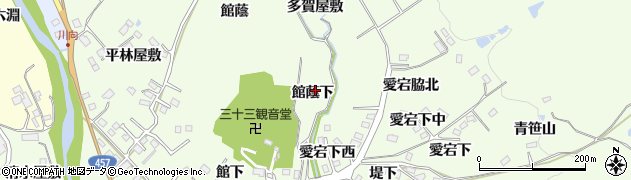 宮城県仙台市泉区根白石館蔭下周辺の地図
