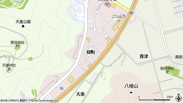 〒994-0027 山形県天童市桜町の地図