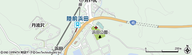 浜田漁港広場周辺の地図