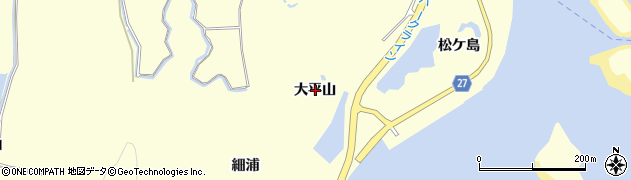 宮城県東松島市宮戸（大平山）周辺の地図