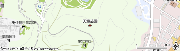 天童公園周辺の地図