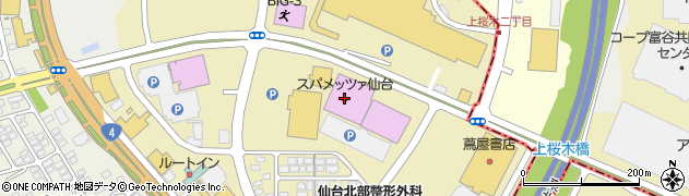 スパメッツァ仙台竜泉寺の湯周辺の地図