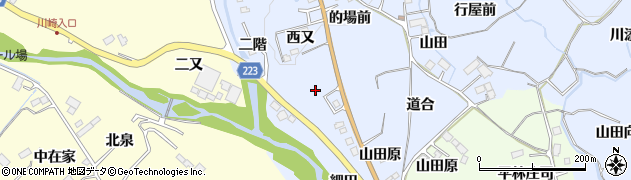 宮城県仙台市泉区朴沢（西又）周辺の地図
