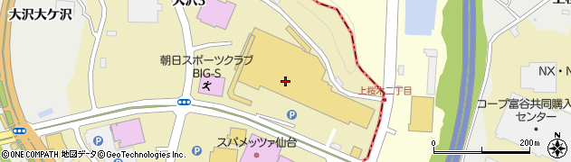 ホームセンタームサシアークオアシスデザイン仙台泉店周辺の地図