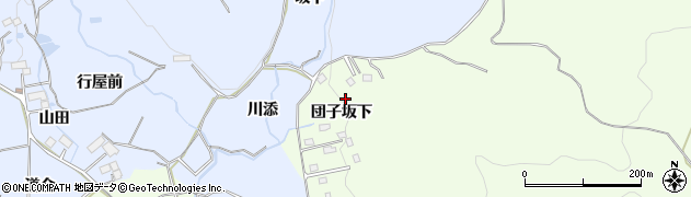 宮城県仙台市泉区根白石団子坂下周辺の地図