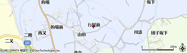 宮城県仙台市泉区朴沢行屋前周辺の地図