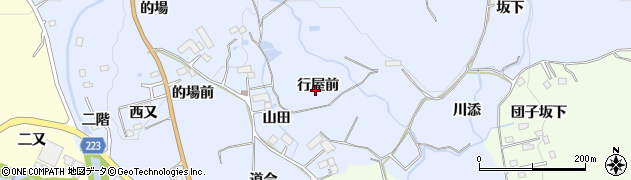 宮城県仙台市泉区朴沢（行屋前）周辺の地図