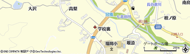 宮城県仙台市泉区福岡（学校裏）周辺の地図