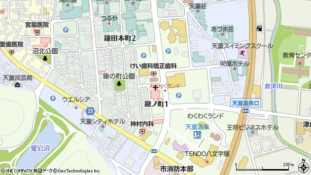 〒994-0028 山形県天童市鍬ノ町の地図