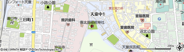 喜太郎稲荷神社周辺の地図