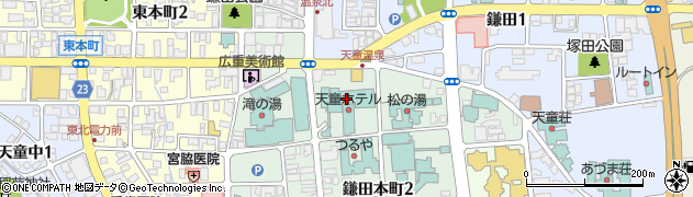 天童ホテル周辺の地図