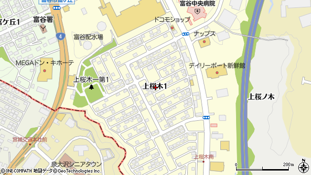 〒981-3328 宮城県富谷市上桜木の地図