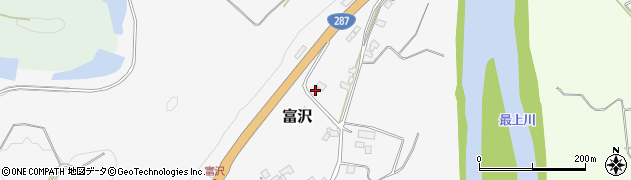 山形県西村山郡大江町富沢43周辺の地図