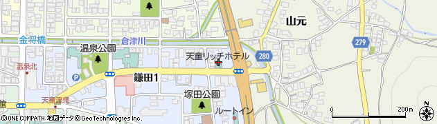 天童リッチホテル周辺の地図