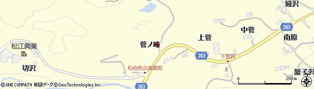 宮城県仙台市泉区福岡（菅ノ崎）周辺の地図