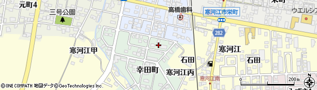 山形県寒河江市幸田町周辺の地図