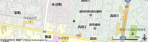 寒河江市高田akippa駐車場周辺の地図