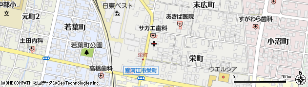 山形県寒河江市栄町2-1周辺の地図