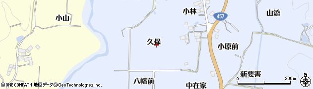 宮城県仙台市泉区朴沢（久保）周辺の地図