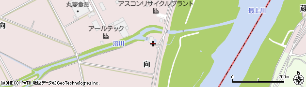 山形県寒河江市日田向周辺の地図
