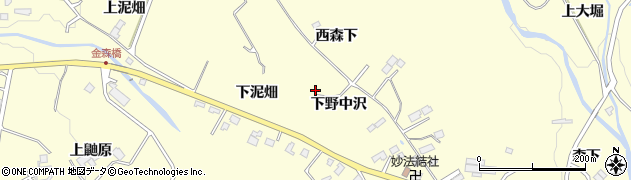 宮城県仙台市泉区福岡下野中沢周辺の地図