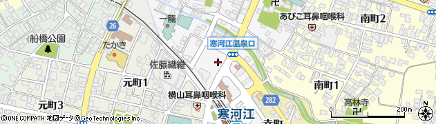 寒河江市駅前駐車場周辺の地図